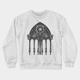 Black Gothic Cathedral Window Crewneck Sweatshirt